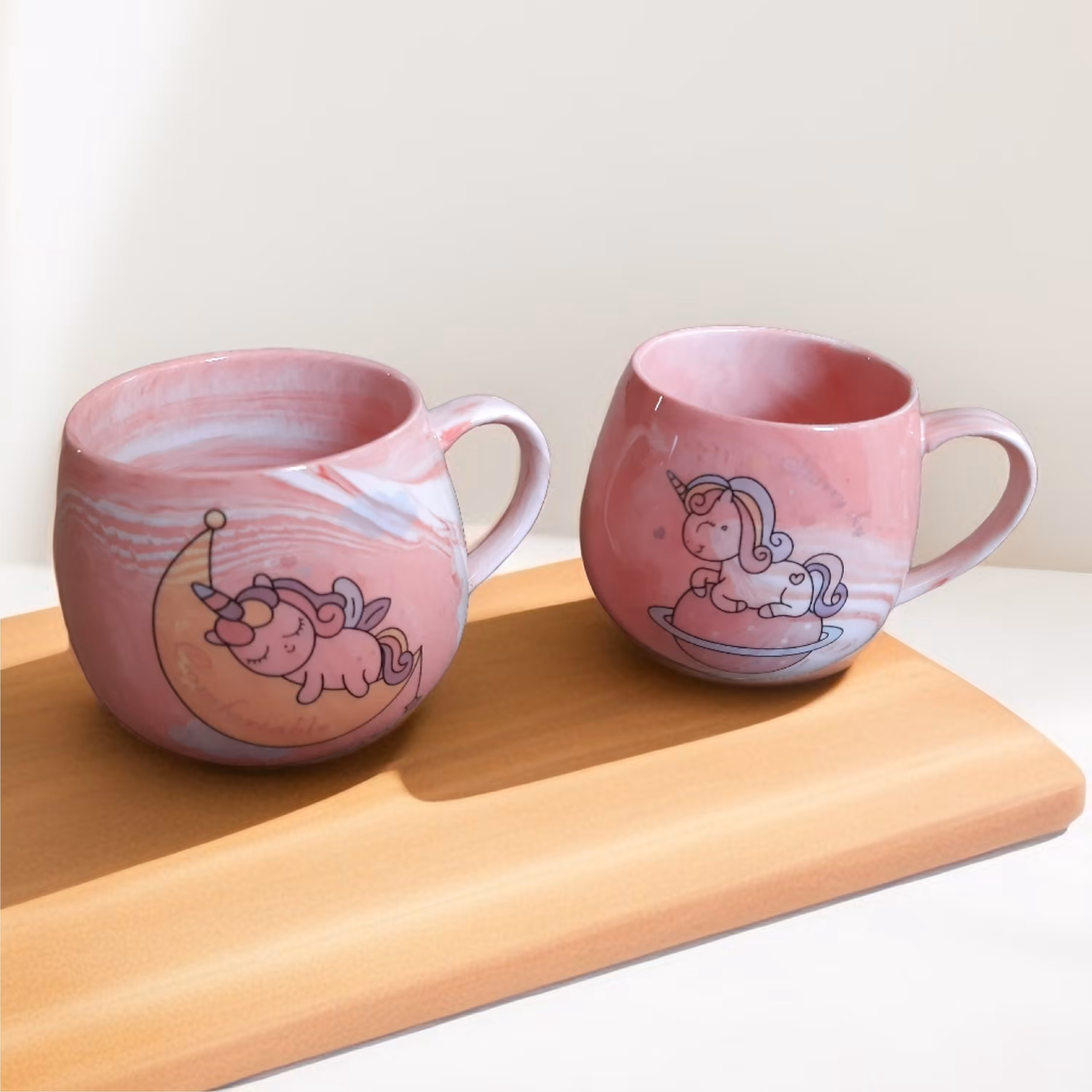 ماگ سرامیکی ابر و بادی یونیکورن بدون درب