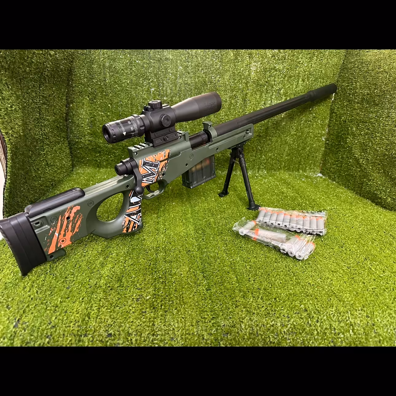 تفنگ اسنایپر  پوکه پران سایز بزرگ پایه دارحرفه ای 