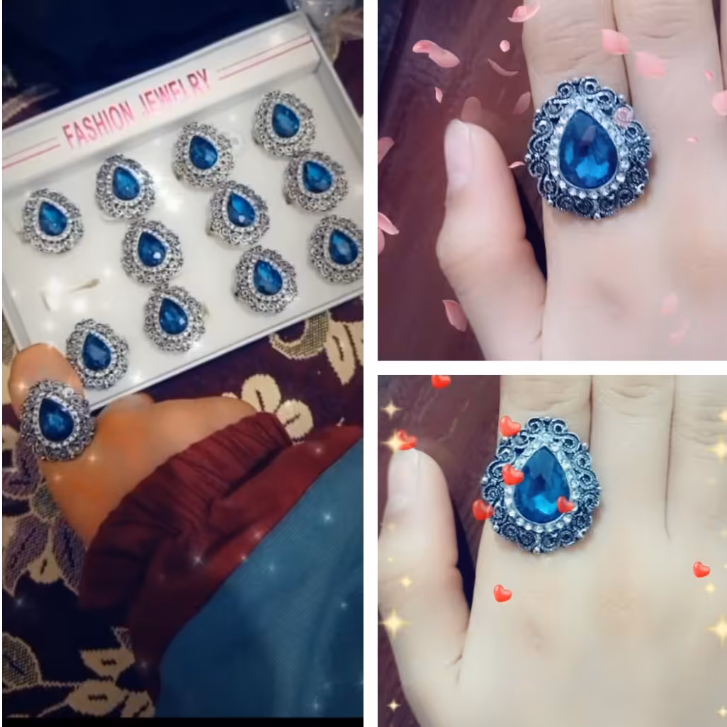 انگشتر  رنگ ثابت تضمینی  رنگ تصویر  شیک و زیبا 