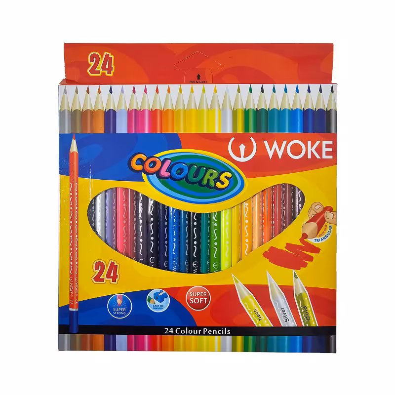 مداد رنگی 24 رنگ وک جعبه مقوایی