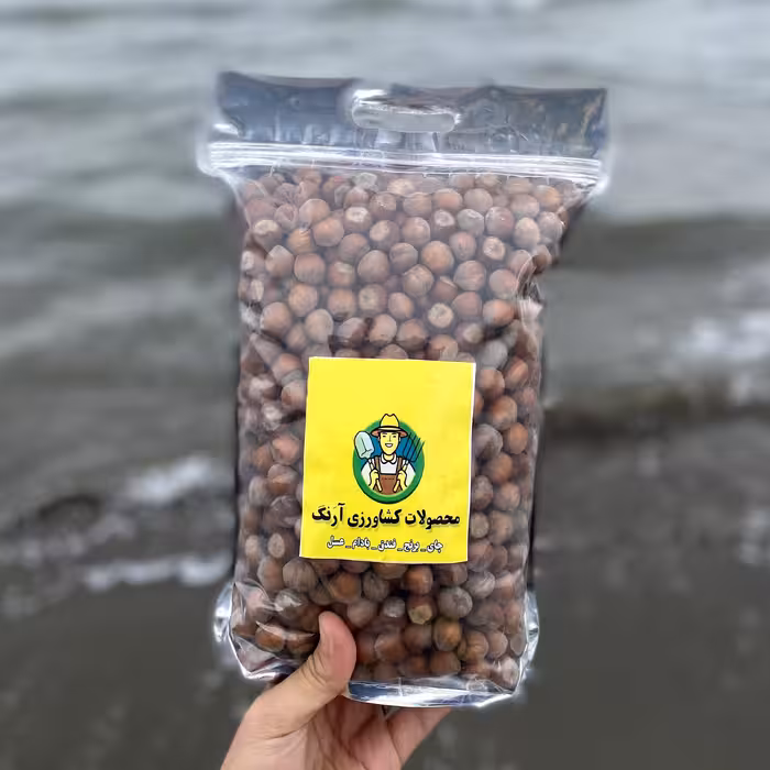 فندق درشت آجیلی زرین اشکور  بسته یک کیلویی( سورت شده و بدون تلخی و پوچی )