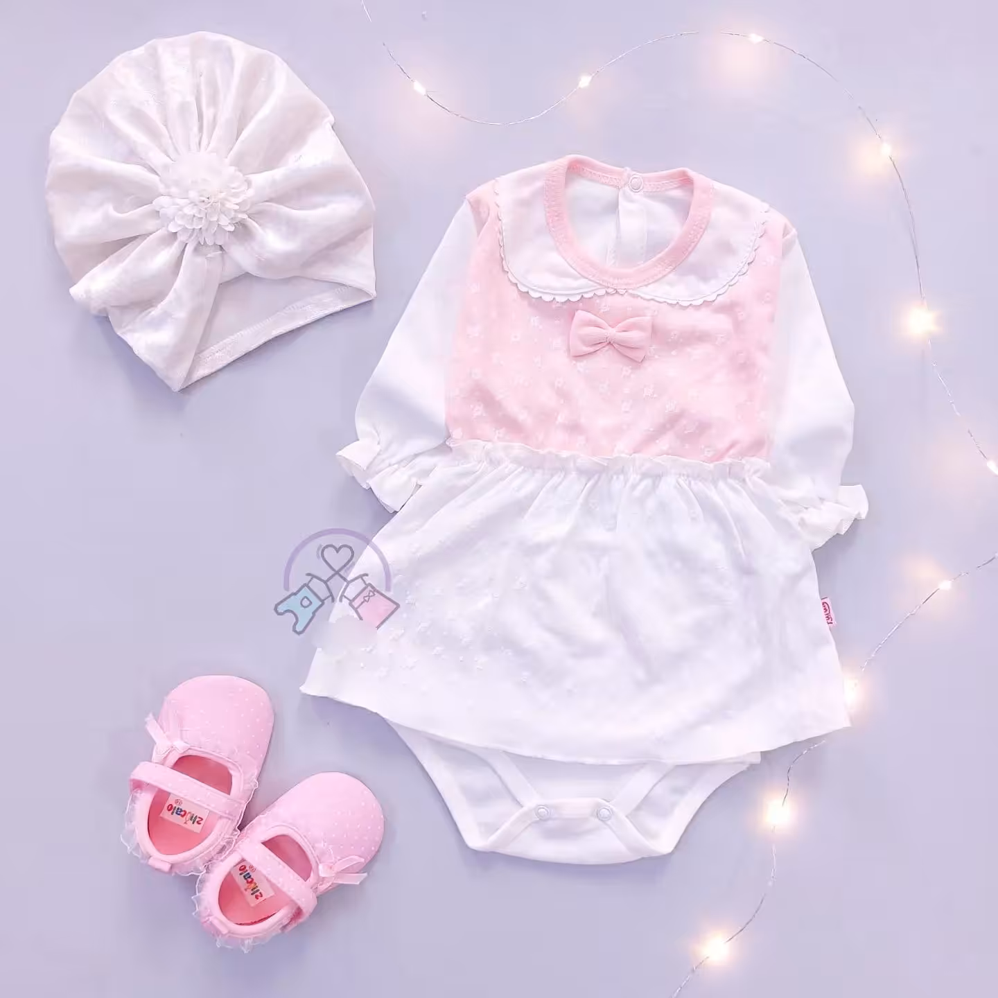 زیردکمه نوزادی مدل دامن دار  بادی نوزادی بادی دخترانه دامن نوزادی سارافون نوزادی  زیردکمه دخترانه سیسمونی نوزادی عیدانه