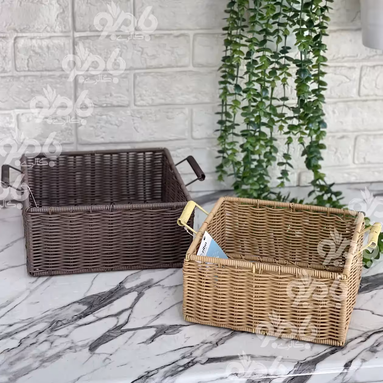 سبد بافت مدل شاه بلوط در 2سایز