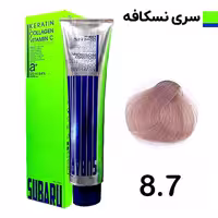 رنگ مو سوبارو شماره 8.7 حجم 120 میلی لیتر رنگ بلوند نسکافه ای روشن
