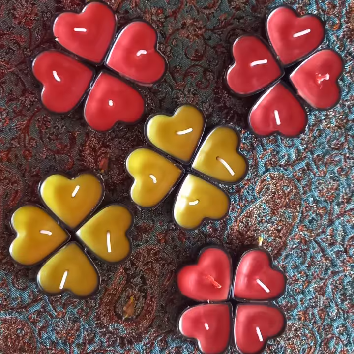 شمع وارمری طرح قلبی