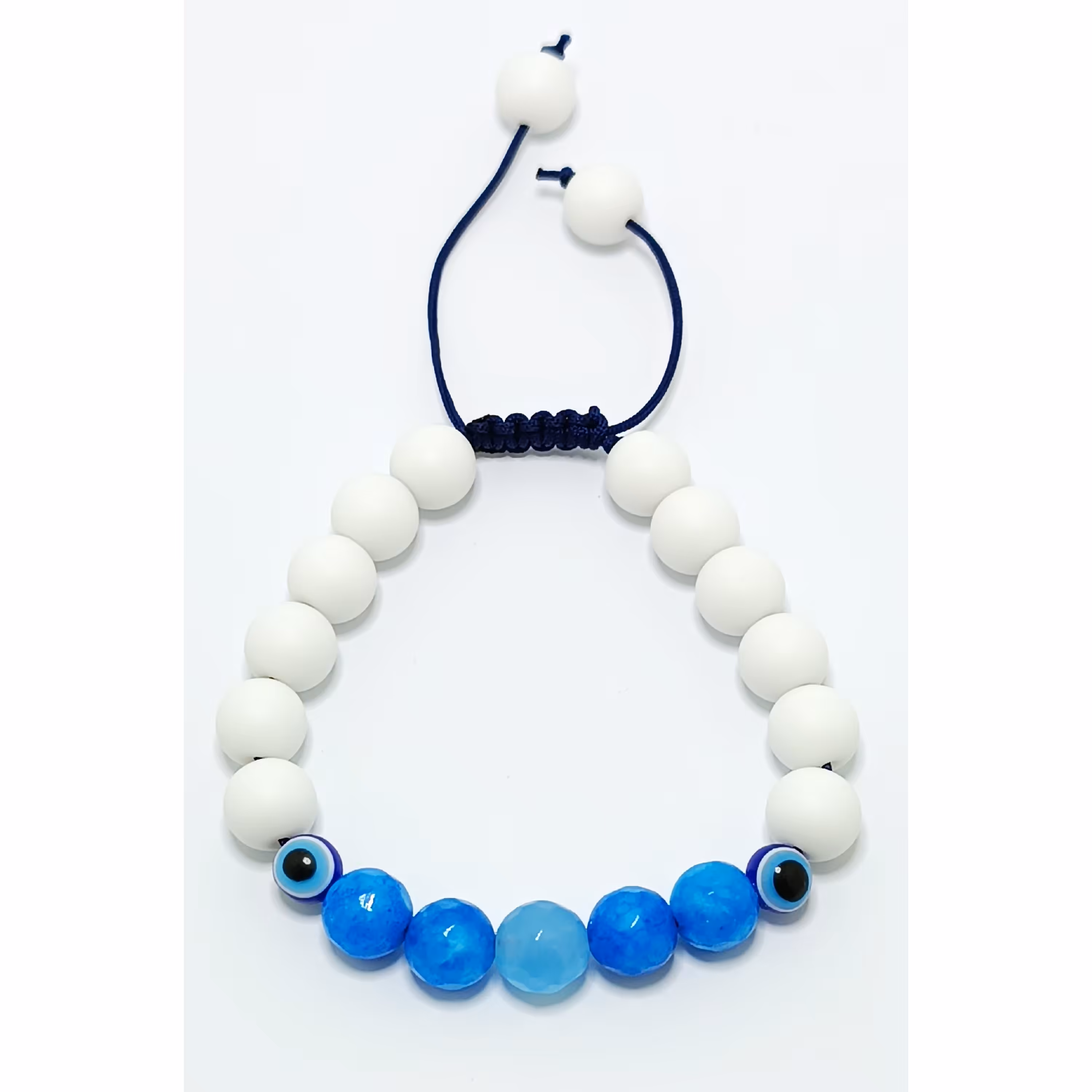 دستبندسنگ جید معدنی طرح چشم نظر  مدلTs-315