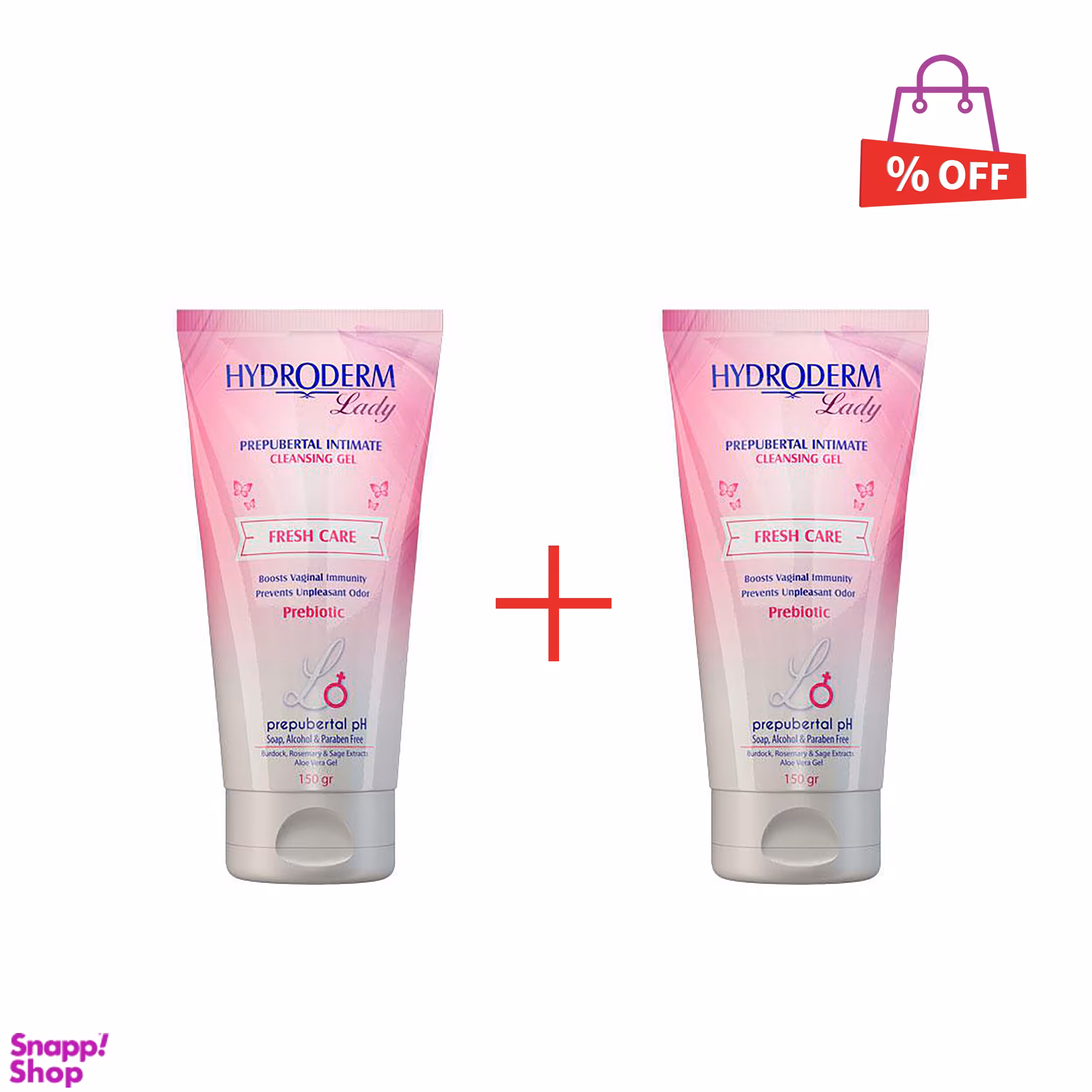 ژل بهداشتی بانوان هیدرودرم (Hydroderm) مدل Fresh care حجم 150 میلی‌لیتر مجموعه 2 عددی