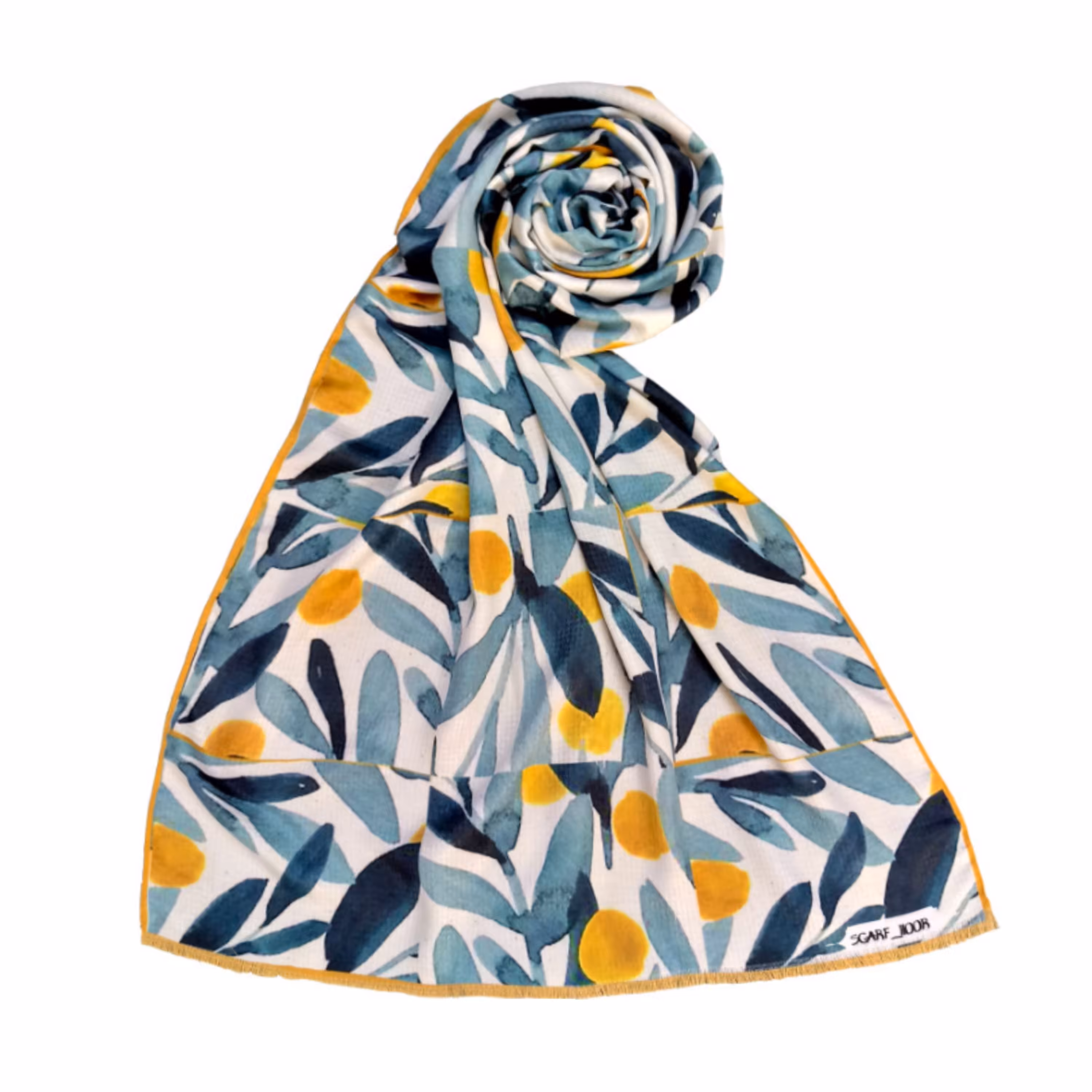 شال زرد آبی برگاموت