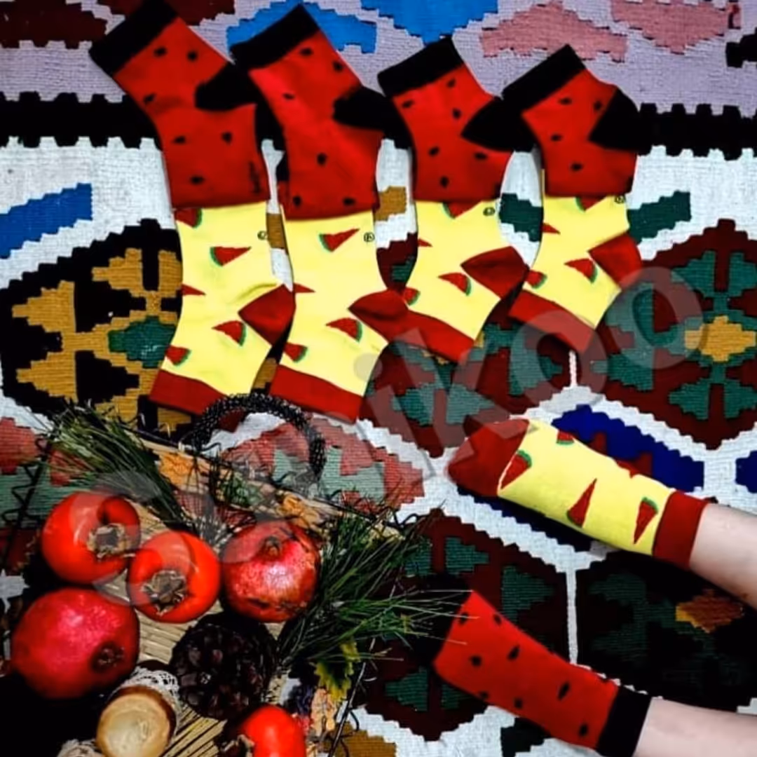 جوراب تا به تا هندوانه ای بچه گانه