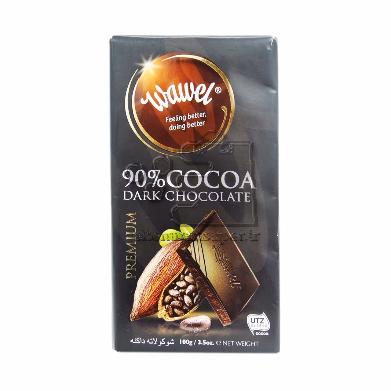 شکلات تلخ 90 درصد 100 گرم واول - wawel