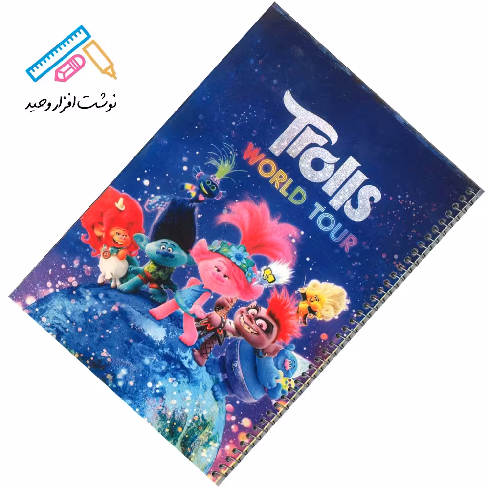 دفتر املا حاشیه دار 40برگ مناسب املا و مشق طرح دخترانه