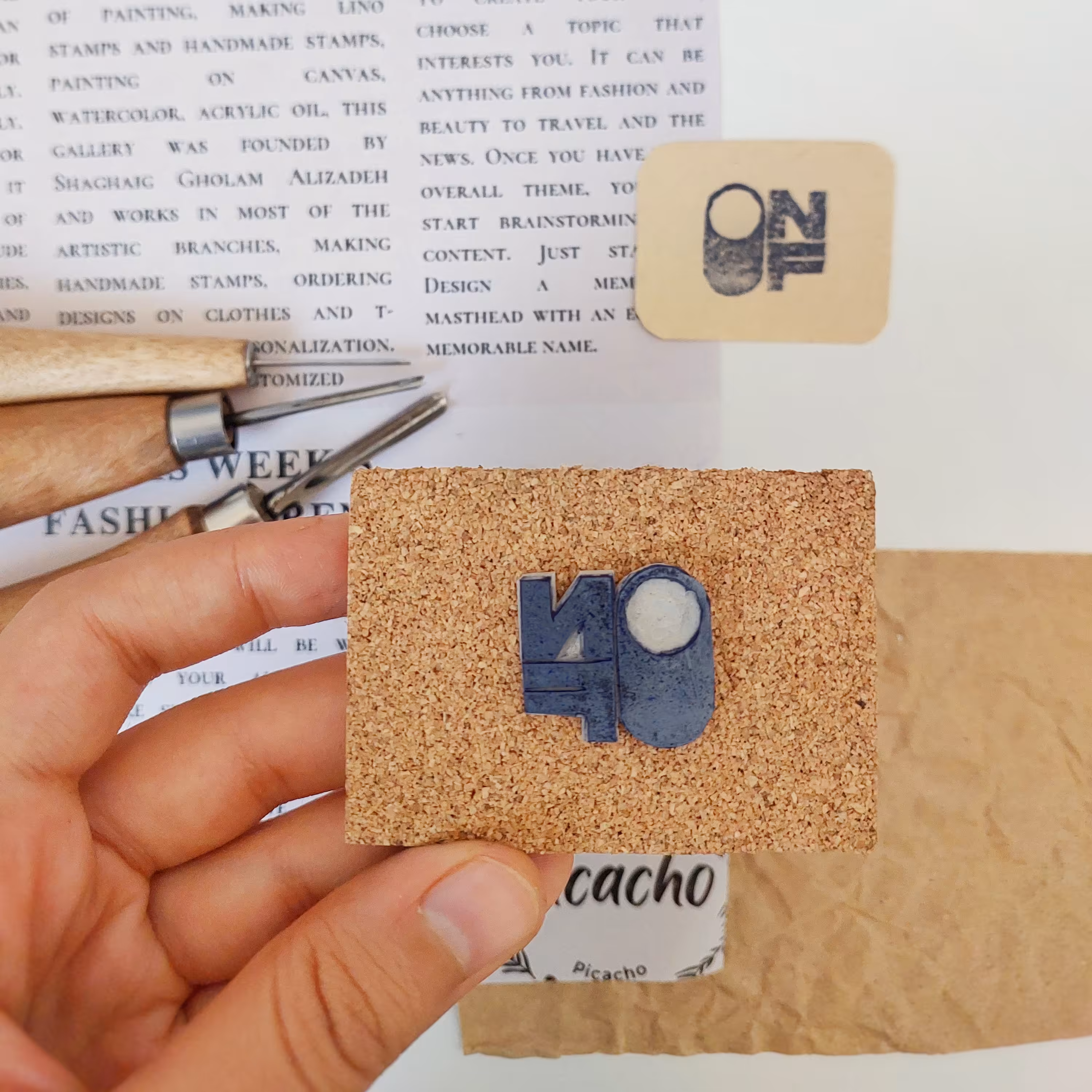 مهر لینو دست ساز کدm1236