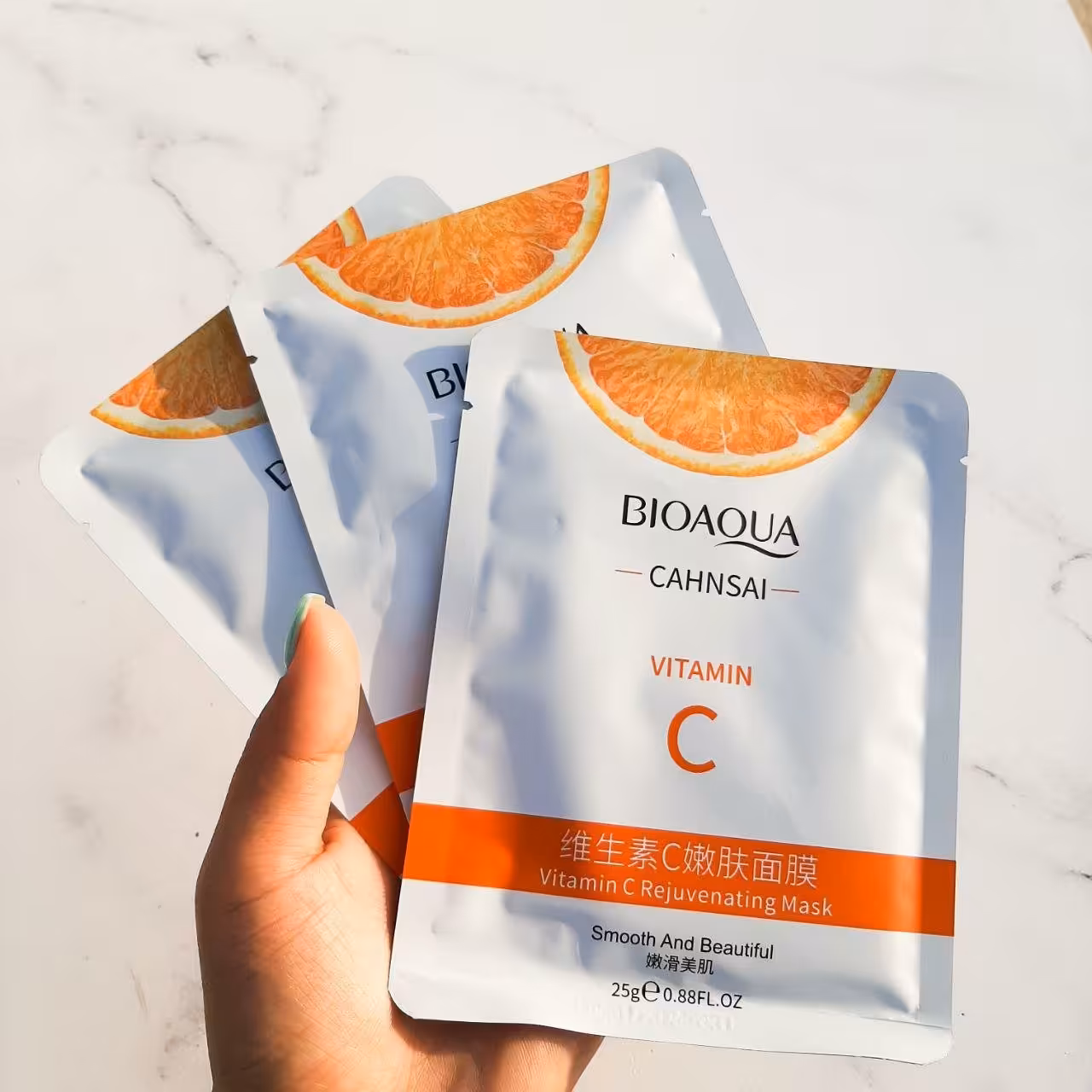 ماسک ورقه ای ویتامین c بیوآکوا 