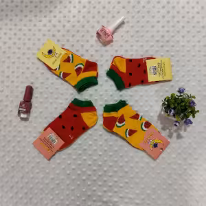 جوراب نخی مچی بچه گانه طرح هندونه تا به تا