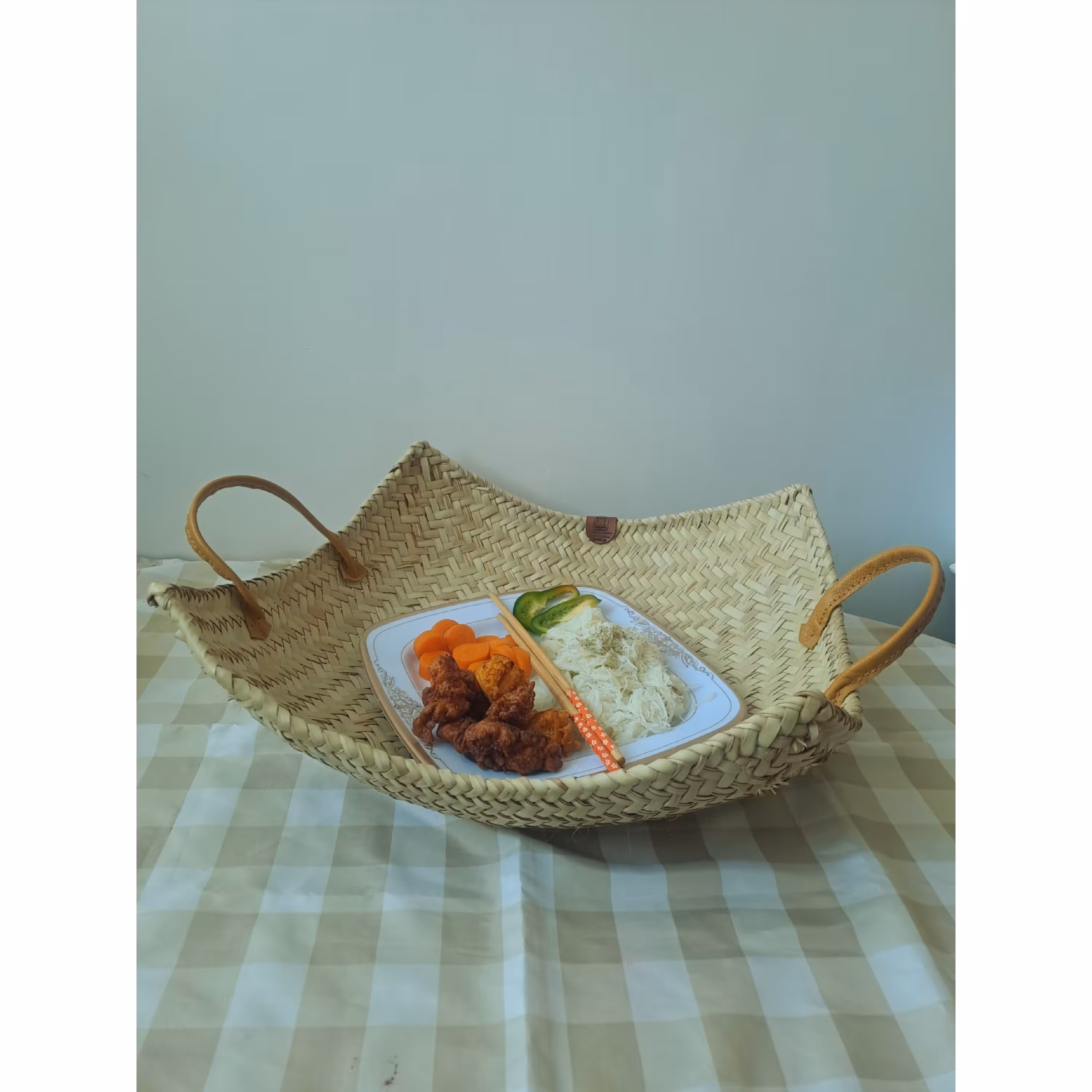 سینی مربعی حصیری