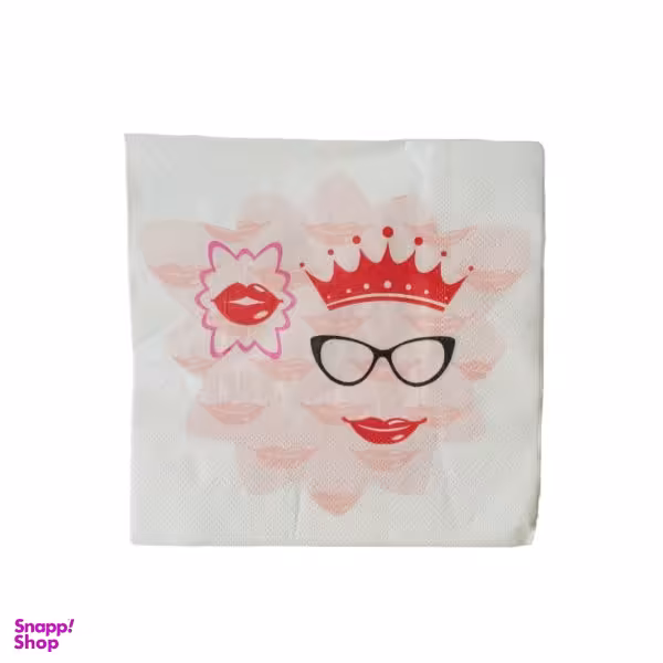 دستمال کاغذی طرح تاج و لب بسته 20 عددی