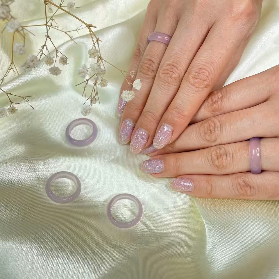 حلقه عقیق صورتی