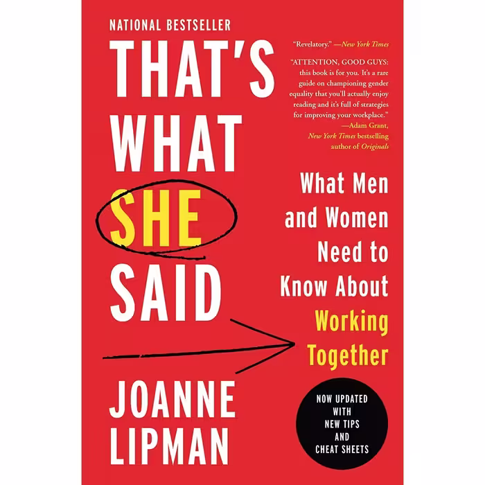 کتاب زبان اصلی Thats What She Said اثر Joanne Lipman انتشارات William Morrow