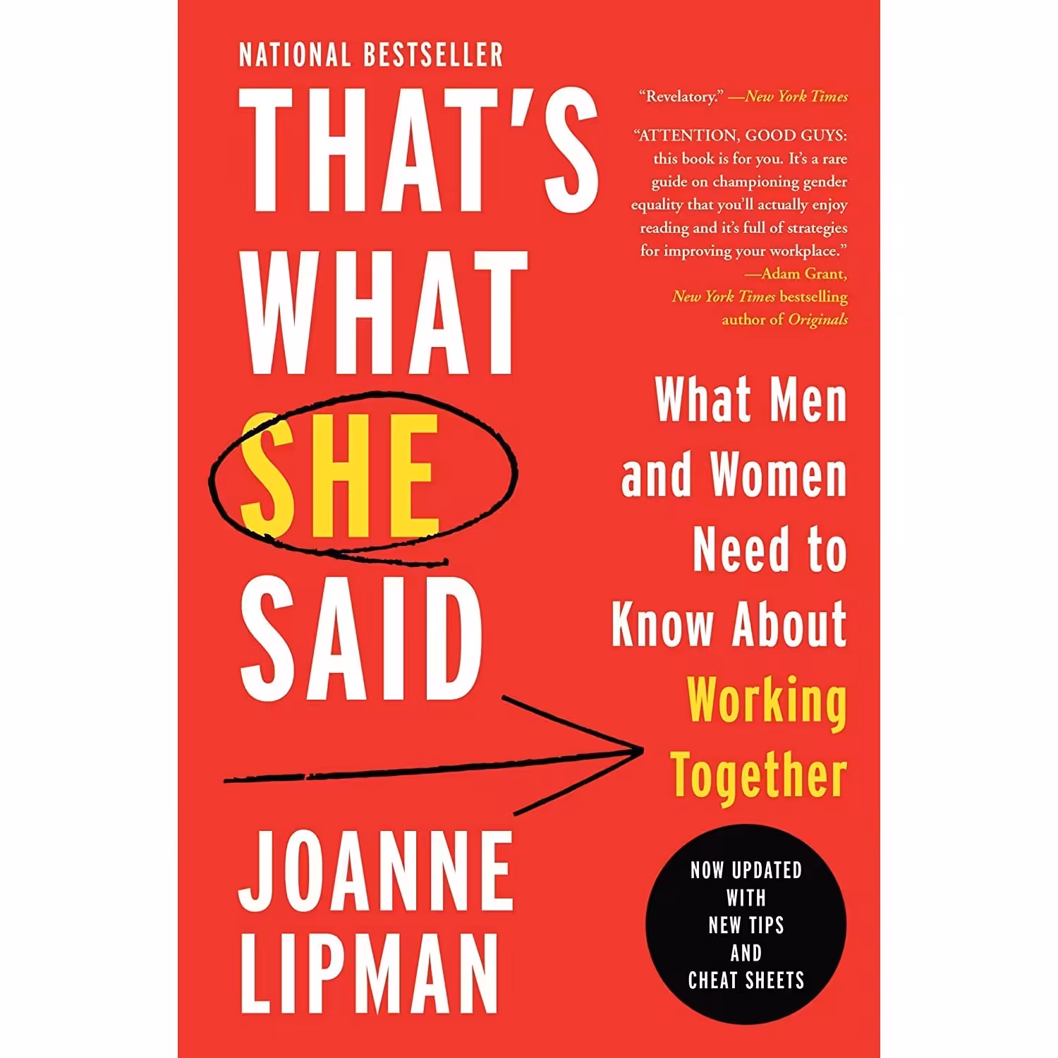 کتاب زبان اصلی Thats What She Said اثر Joanne Lipman انتشارات William Morrow