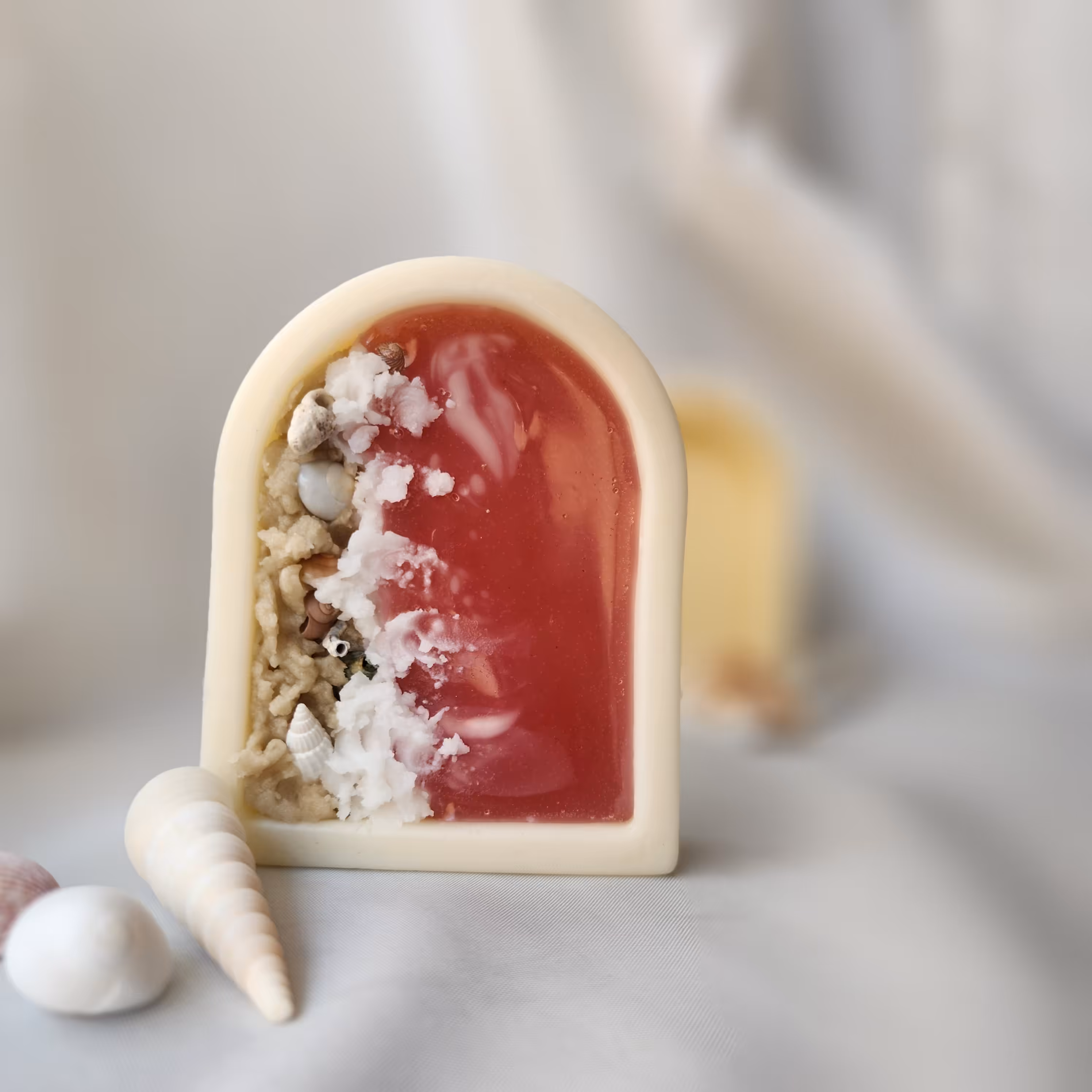 شمع دکوری مدل طاقچه دریایی