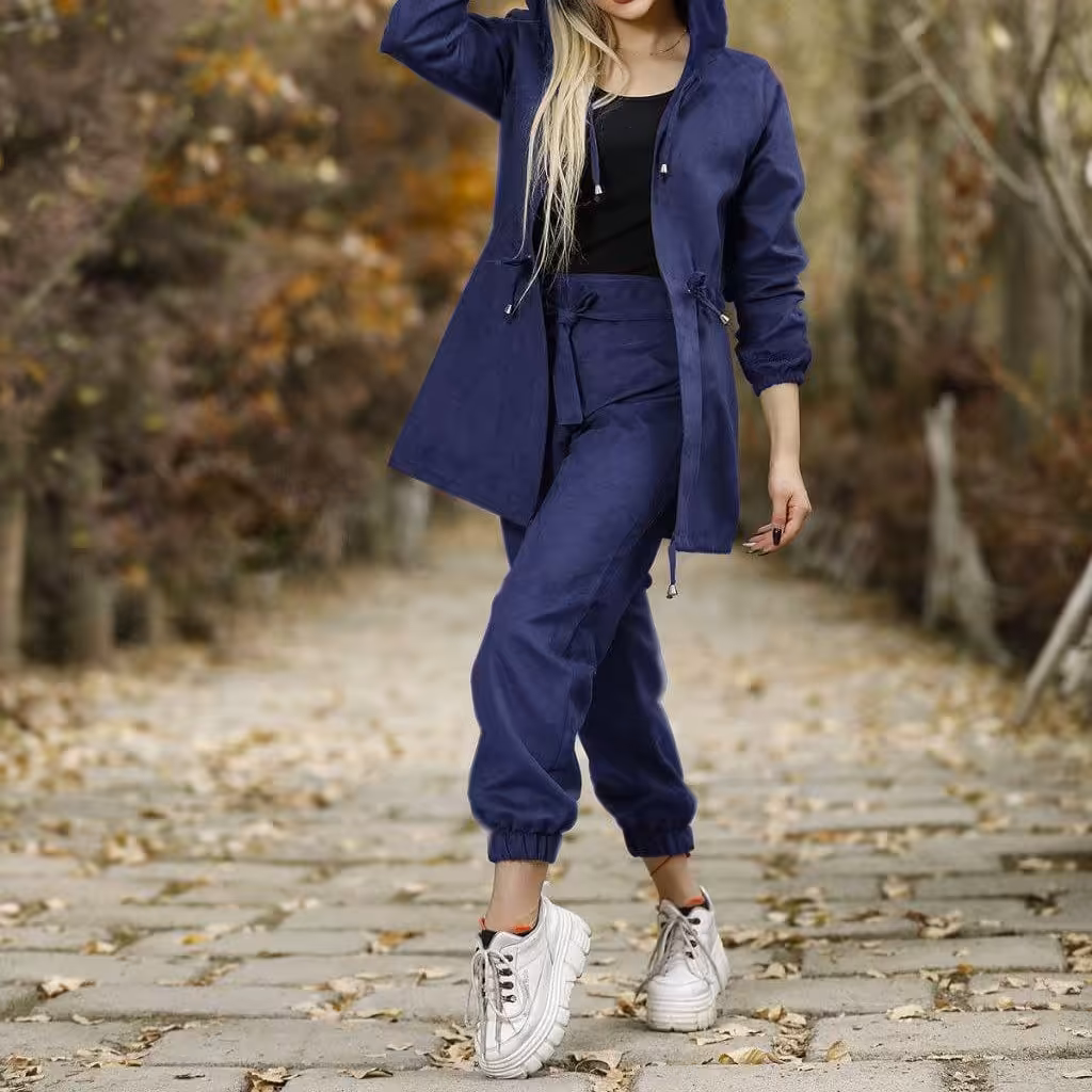 هودی و شلوار میکرو پاییزه زنانه درجه یک جنس و کیفیت عالی