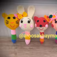 جغجغه با دسته ی استوانه ای ساده  قابل بافت در مدل های مختلف 