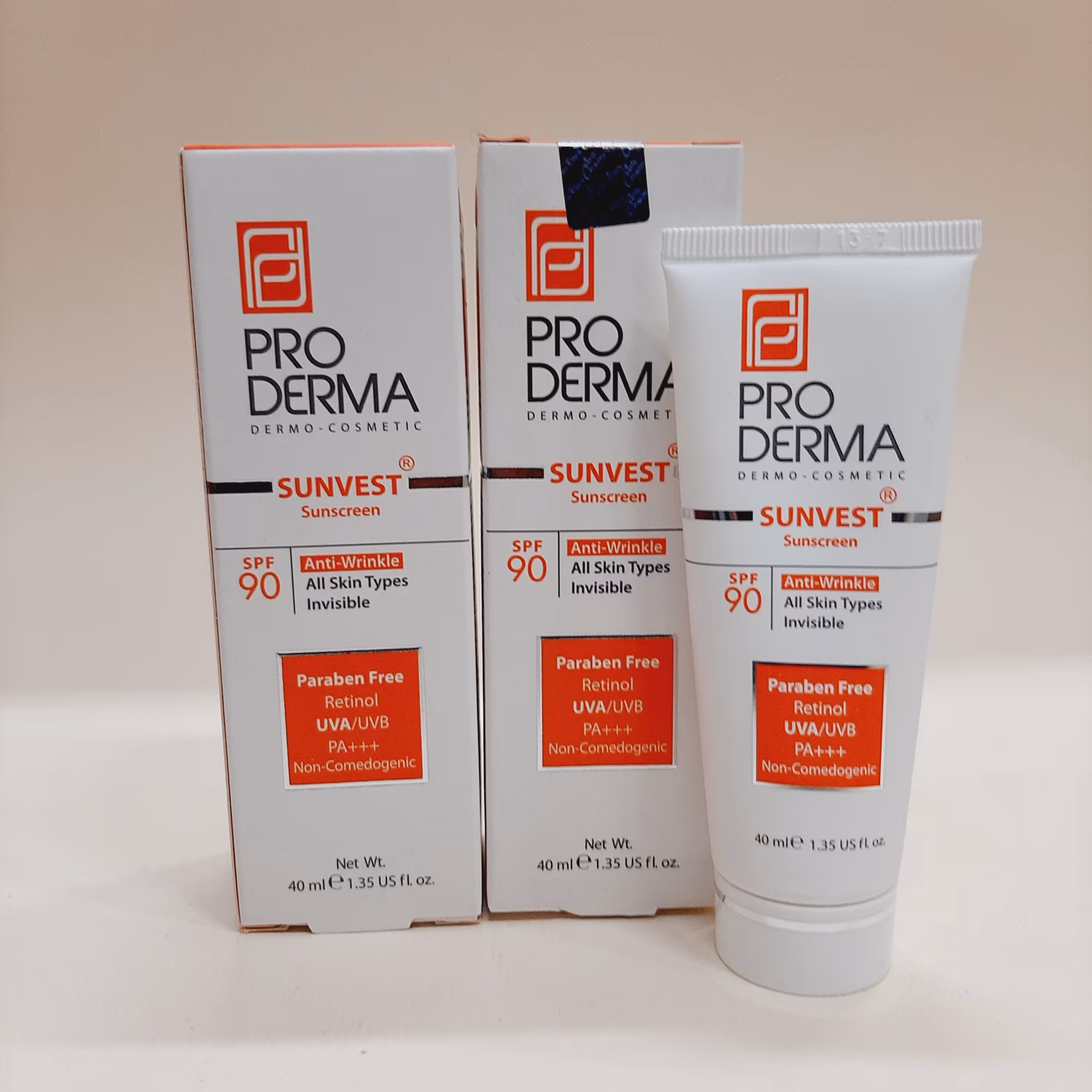ضدآفتاب ضدچروک پرودرما- 90 SPF -فاقد رنگ 