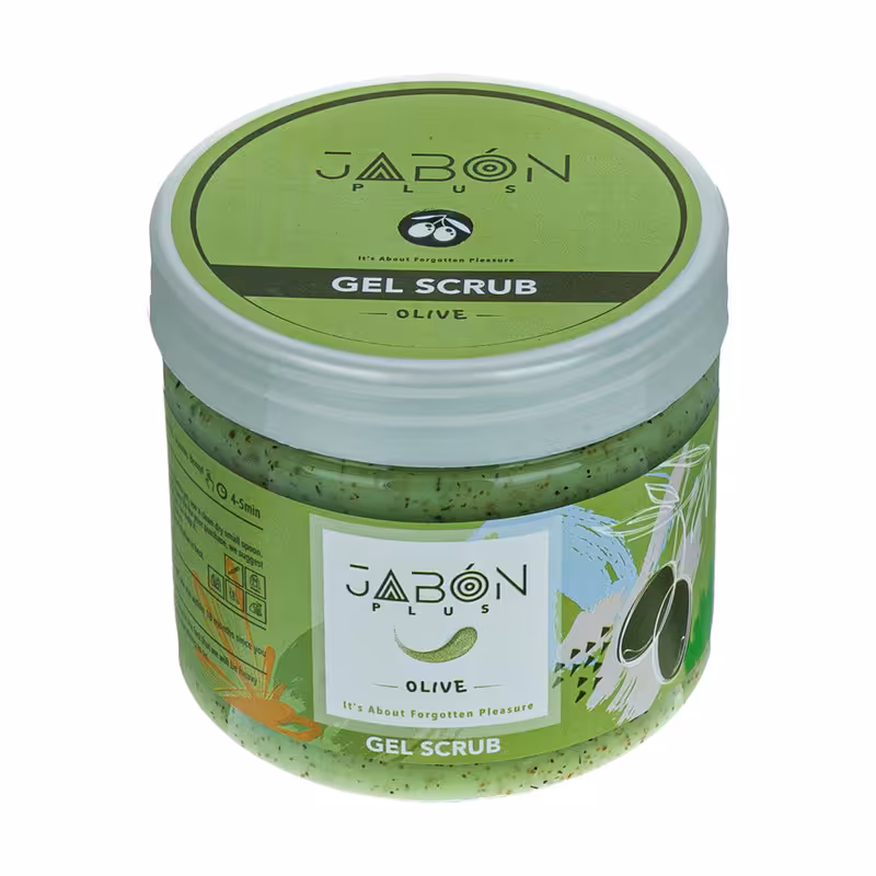 ژل اسکراب لایه بردار پوست ژبن پلاس مدل Olive وزن 375 گرم