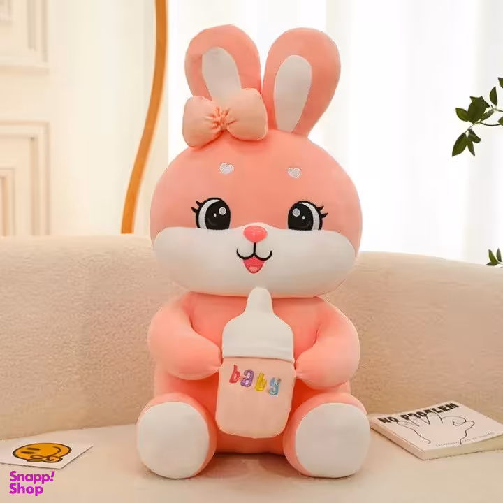 عروسک طرح خرگوش مدل شیشه بدست کد JI110 ارتفاع 33 سانتی‌متر