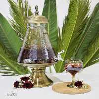 کلمن شیشه ترکدار مدل کوزه ای شامپاینی پاشاسازه کد 59