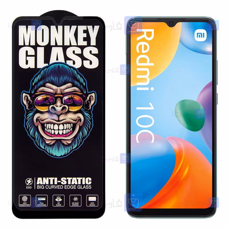 خرید گلس گوشی Xiaomi Redmi 10C مدل Monkey Anti Static