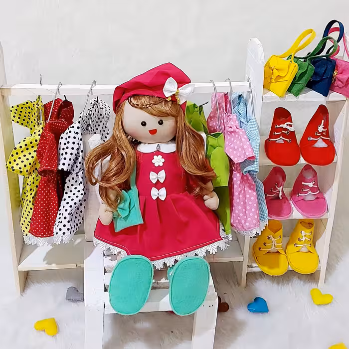 عروسک سرخ آبی ساده