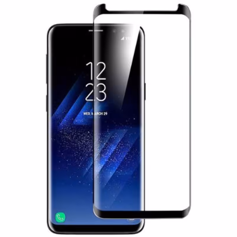 گلس سامسونگ samsung s9 plus - s10 plus محافظ صفحه نمایش فول خمیده galaxy S 10 plus خشگیر  شیشه ای اس نه ده پلاس S9 PLUS