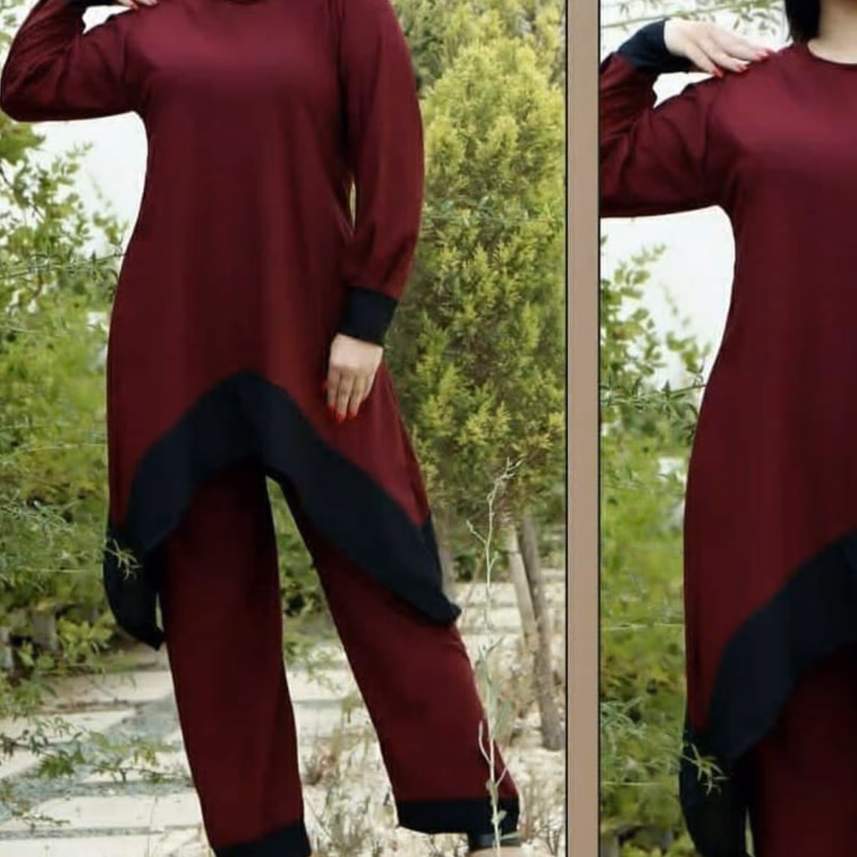 ست مانتو شلوار کرپ اسکاچی