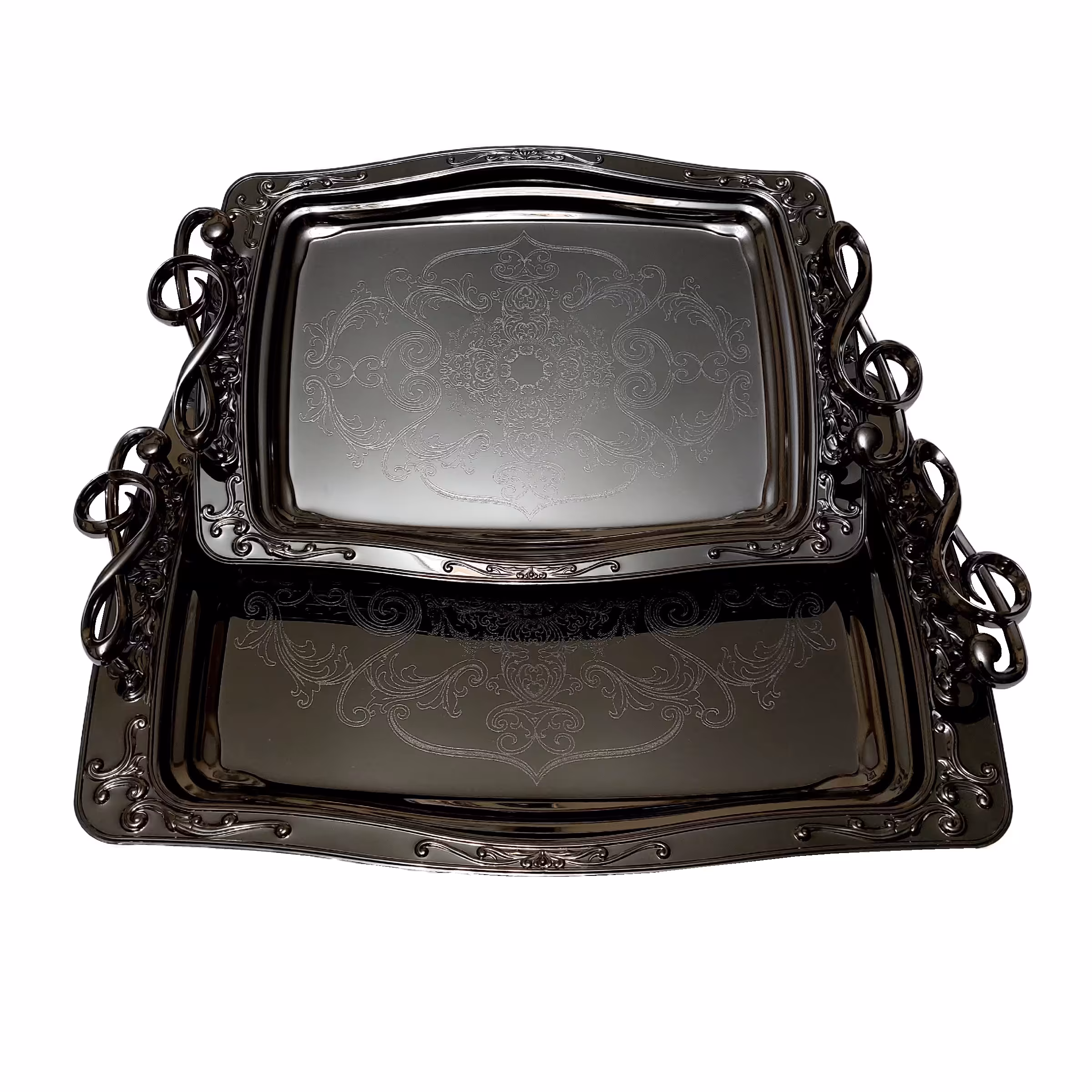 سینی یونی هوم 2 سایز ، استیل ضد زنگ ، دسته استیل ، مدل BN734