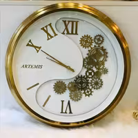 ساعت دیواری تمام فلز برند معروف آرتمیس Artemis طرح چرخ دنده ( در دو سایز 45 و 55 )