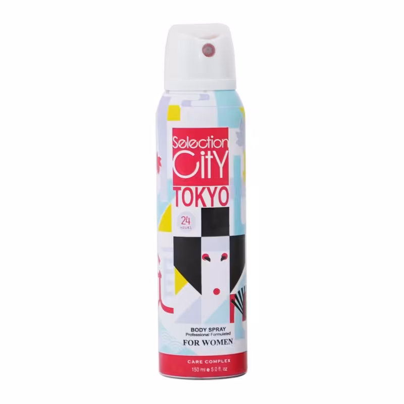 اسپری بدن زنانه مدل Tokyo سلکشن سیتی 150 میل
