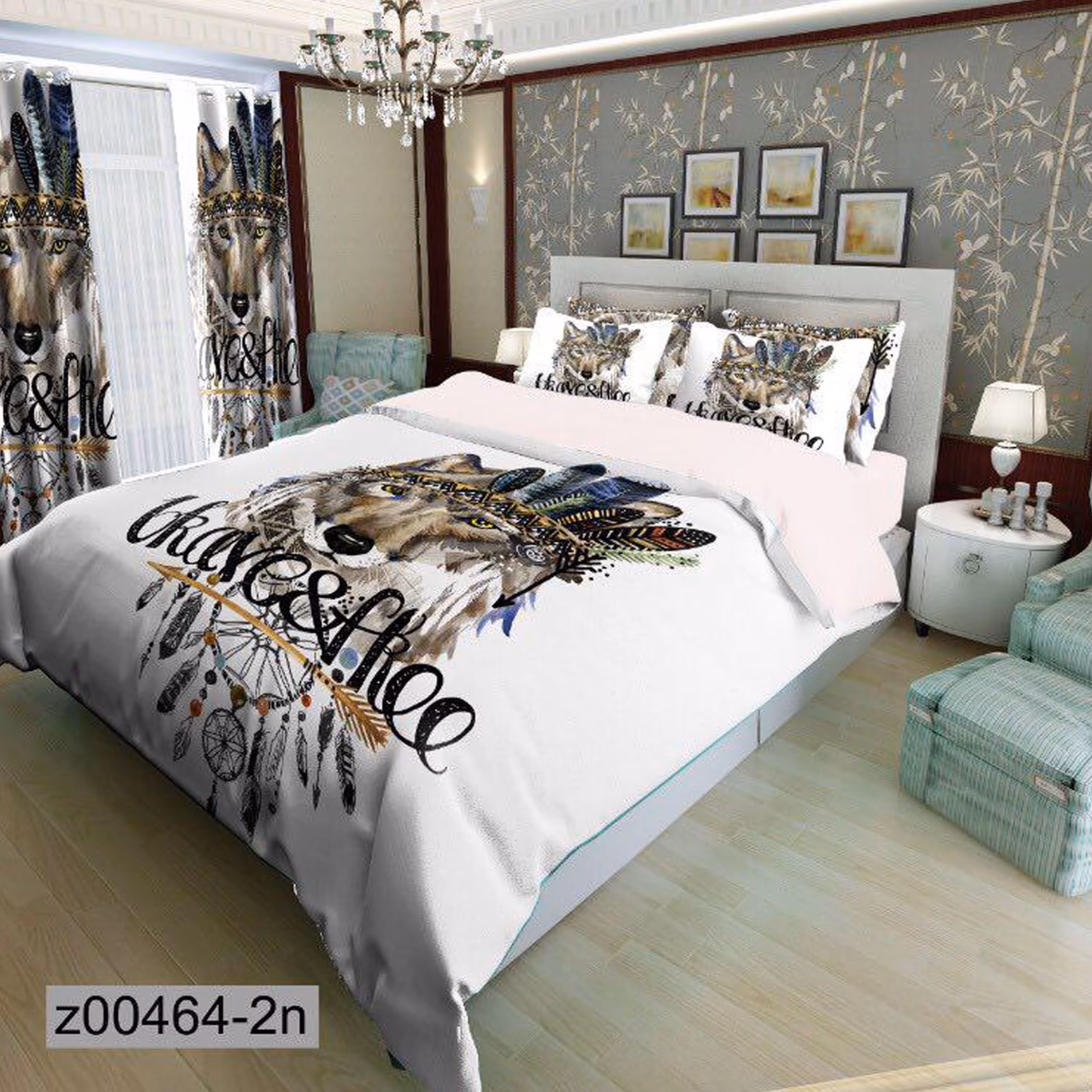 سرویس روتختی 2 نفره تنسل چاپی برندترک لند(Turk Land) z 464