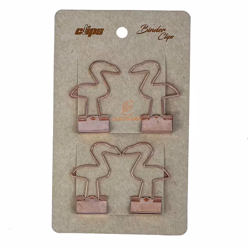 گیره فلزی فانتزی طرح فلامینو بسته 4 عددی