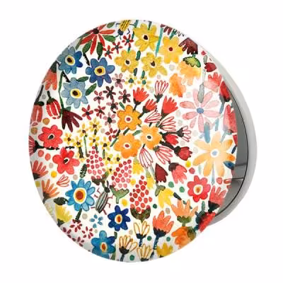 آینه جیبی خندالو طرح گل گلی مدل تاشو کد 2245