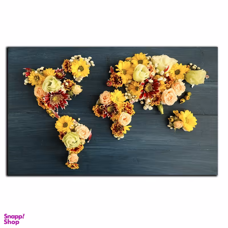 تابلو شاسی بکلیت طرح گل آرایی نقشه جهان مدل SH-9225