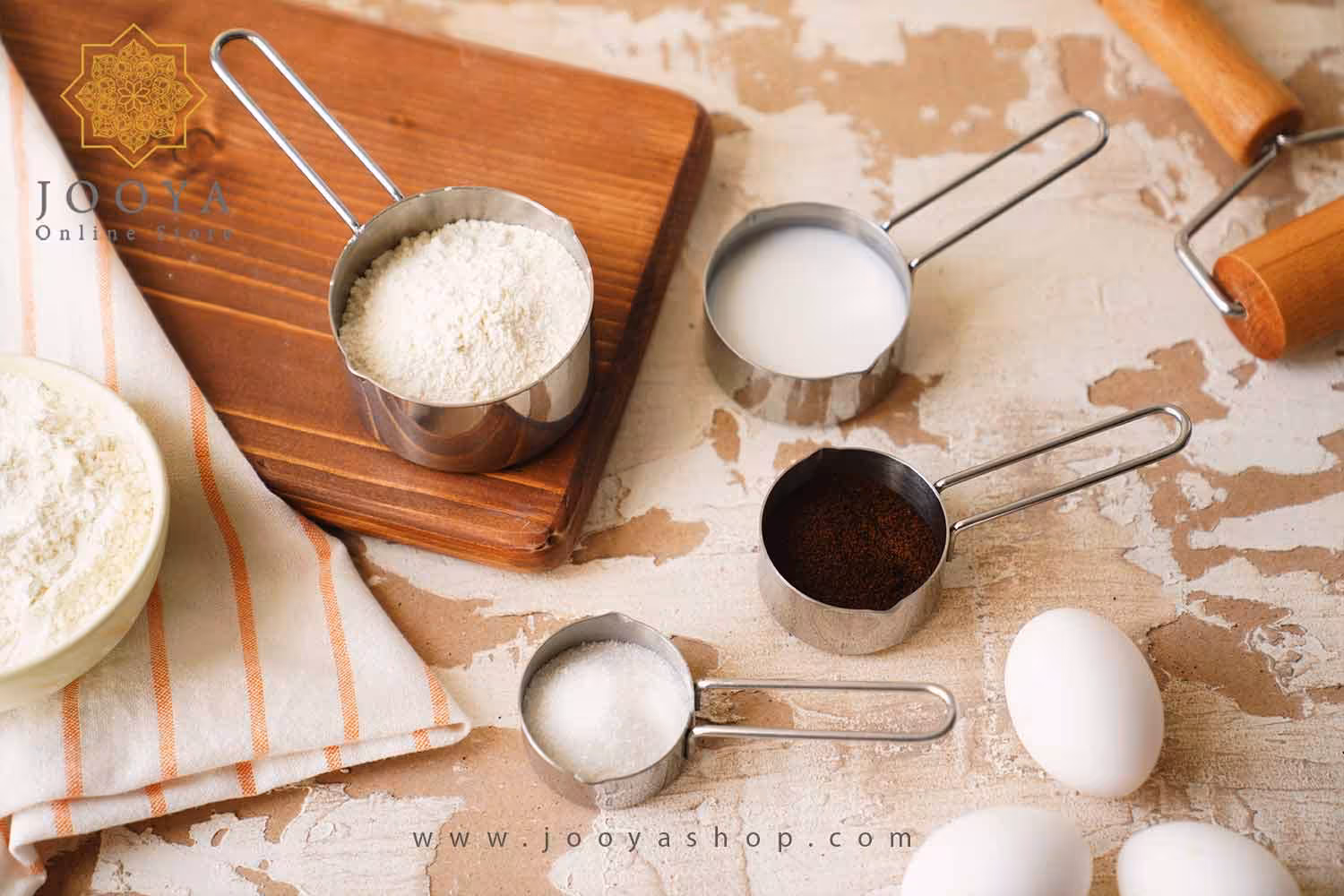 پیمانه استیل شنگیا 4 سایز