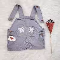 پیشبندی کتان کوتاه بهار دست کوچک طوسی