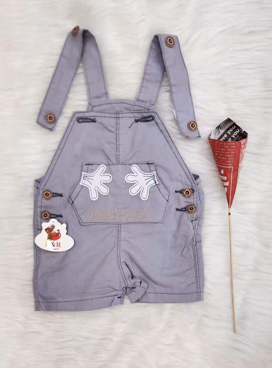 پیشبندی کتان کوتاه بهار دست کوچک طوسی