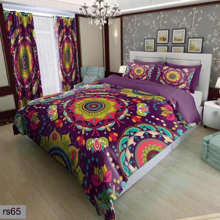 سرویس روتختی 2 نفره تنسل چاپی برندترک لند(Turk Land) rs 65
