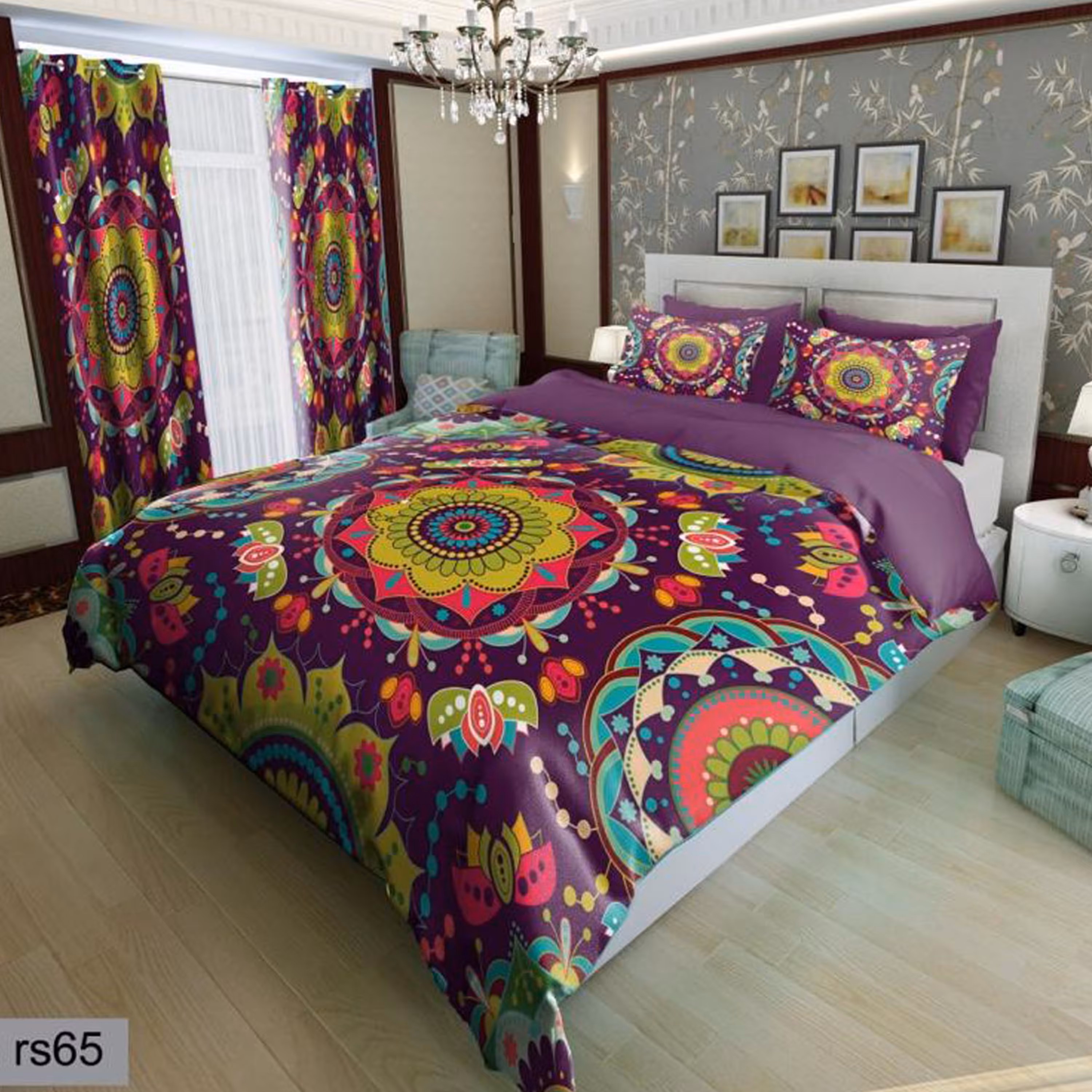 سرویس روتختی 2 نفره تنسل چاپی برندترک لند(Turk Land) rs 65