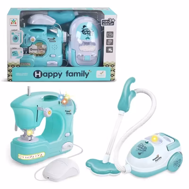 ست جارو برقی و چرخ خیاطی اسباب بازی کد LS8239Q