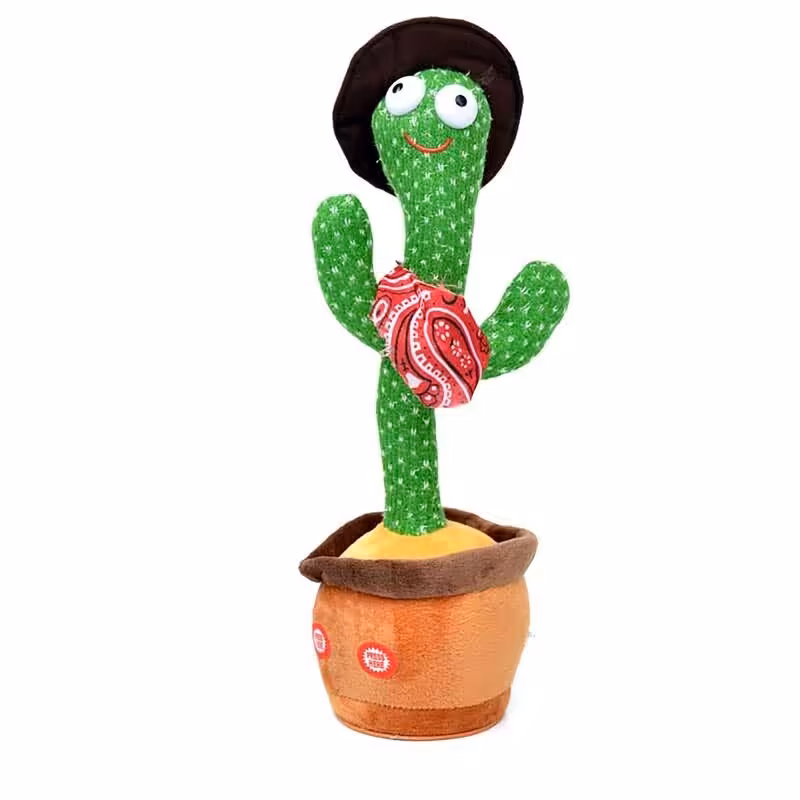 عروسک کاکتوس رقصنده سخنگو باتری خور اصلی کارتن دار کابوی