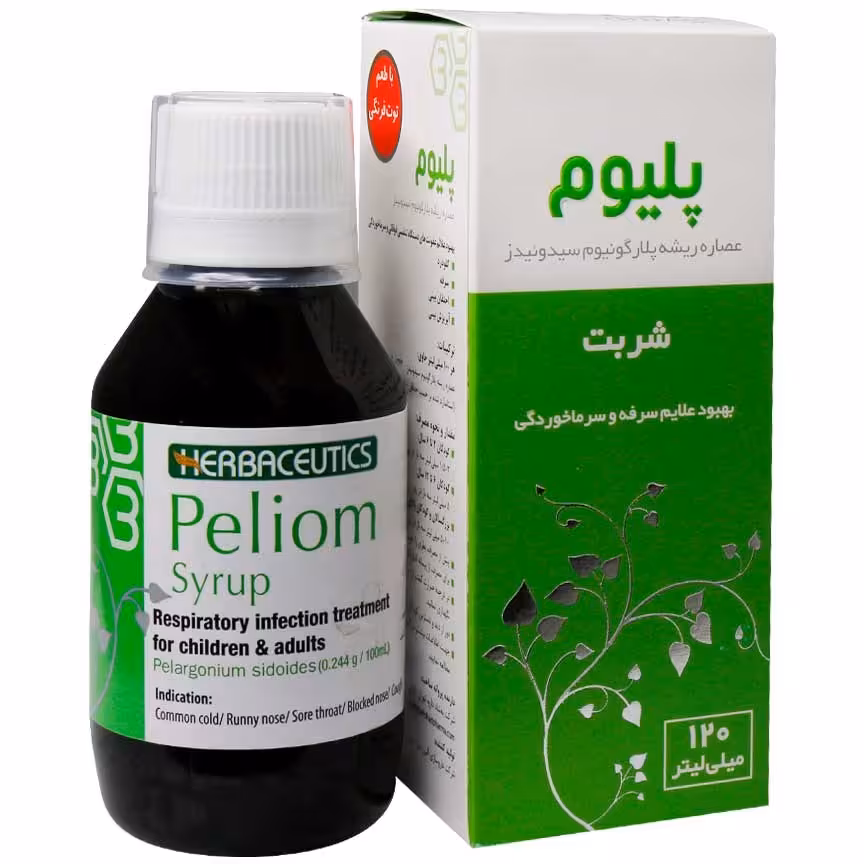 شربت عصاره ریشه پلارگونیوم پلیوم بهشاد 120 میلی لیتر