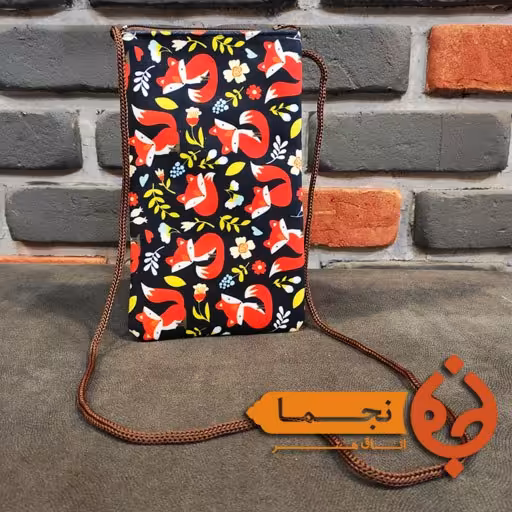 کیف موبایل مخمل کوبیده طرح روباه کد D18